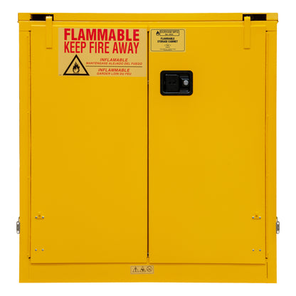 Flammable Storage Cabinet, 30 Gallon, Self Close