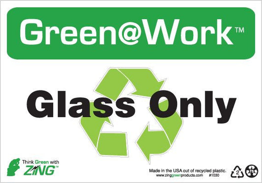ZING Glass Only Recycle Eco Label 14X10 - image 1