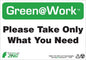 ZING At Work Sign 'Please Take Only What You Need' 10'X7' - official Zing product image 1
