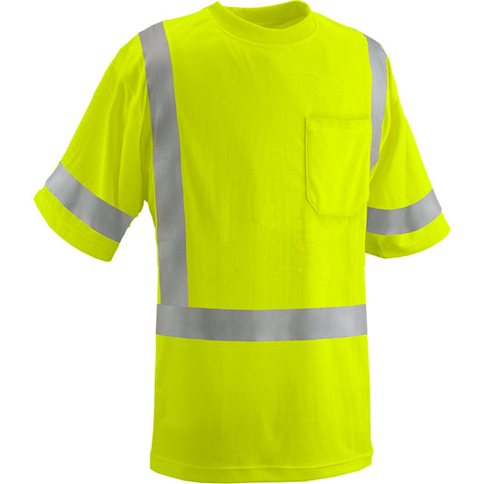 ANSI Type R Class 3 Short Sleeve Moisture Wicking T-Shirt with UPF 35 Sun Protection