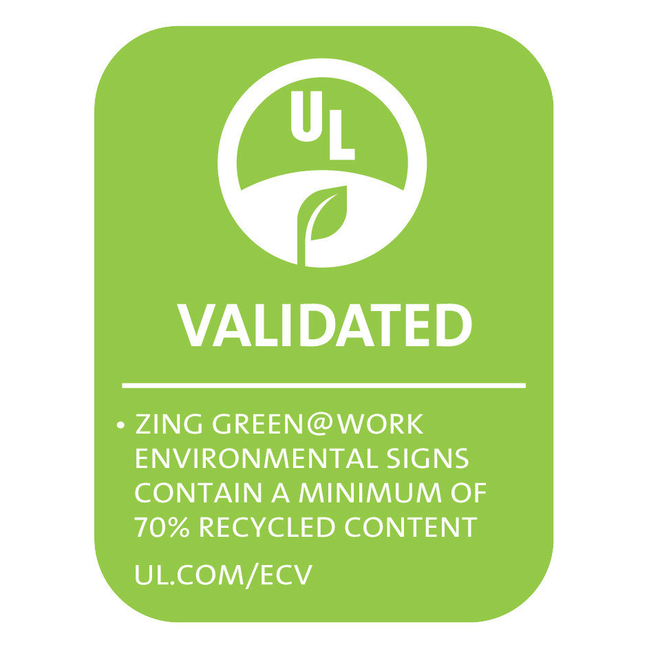 ZING At Work Sign 'Recyclable<Recycle Symbol>Plastic Banding Only' 10'X7' - 1046
