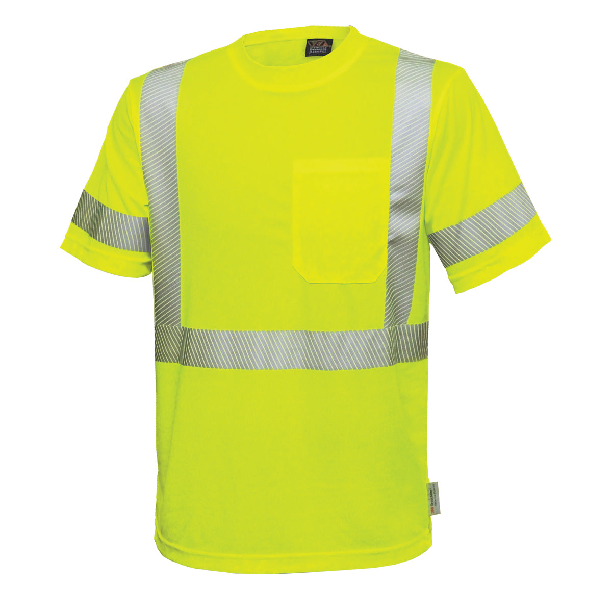 PIP Reflective Apparel 104CT ANSI Type R Class 3 Short Sleeve T-Shirt with Segmented Tape