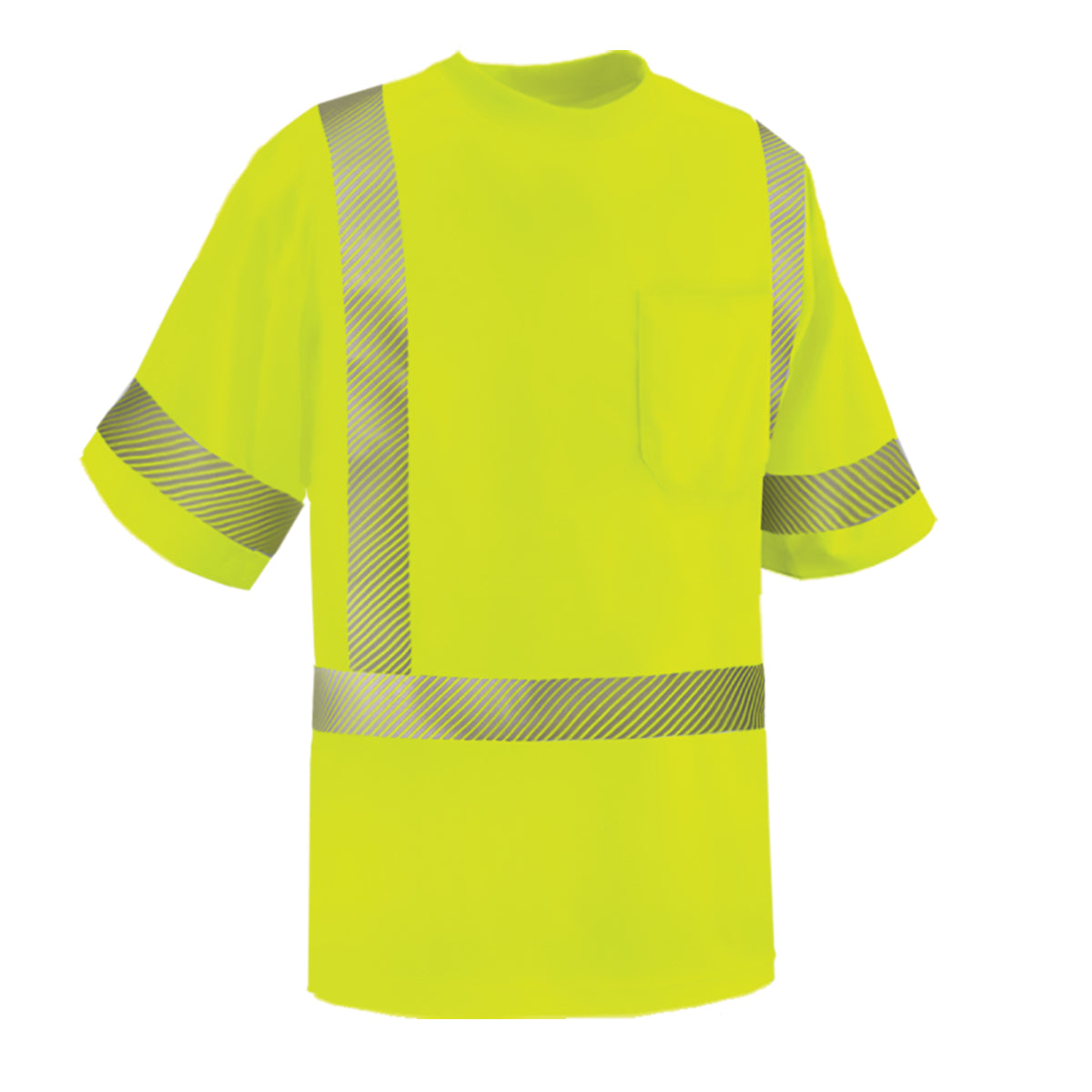 PIP Reflective Apparel 104CT ANSI Type R Class 3 Short Sleeve T-Shirt with Segmented Tape