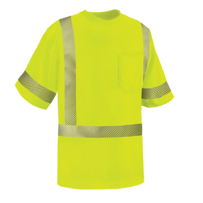 PIP Reflective Apparel 104CT ANSI Type R Class 3 Short Sleeve T-Shirt with Segmented Tape