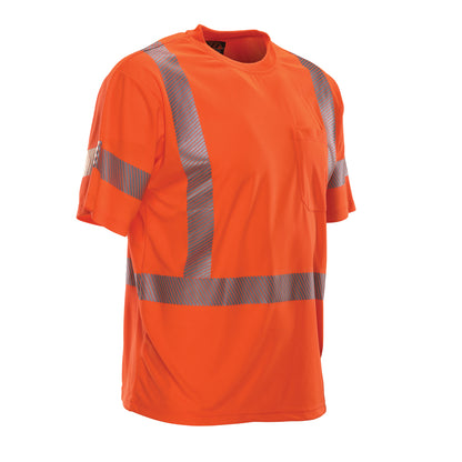 PIP Reflective Apparel 104CT ANSI Type R Class 3 Short Sleeve T-Shirt with Segmented Tape