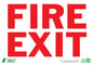 ZING Sign, Fire Exit, 7X10, Adhesive - official Zing product image 1