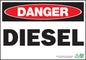 ZING Sign, Danger, Diesel Fuel 10X14 In. Plastic.. - 2980