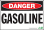 ZING Sign, Danger Gasoline, 7X10, Aluminum - official Zing product image 1