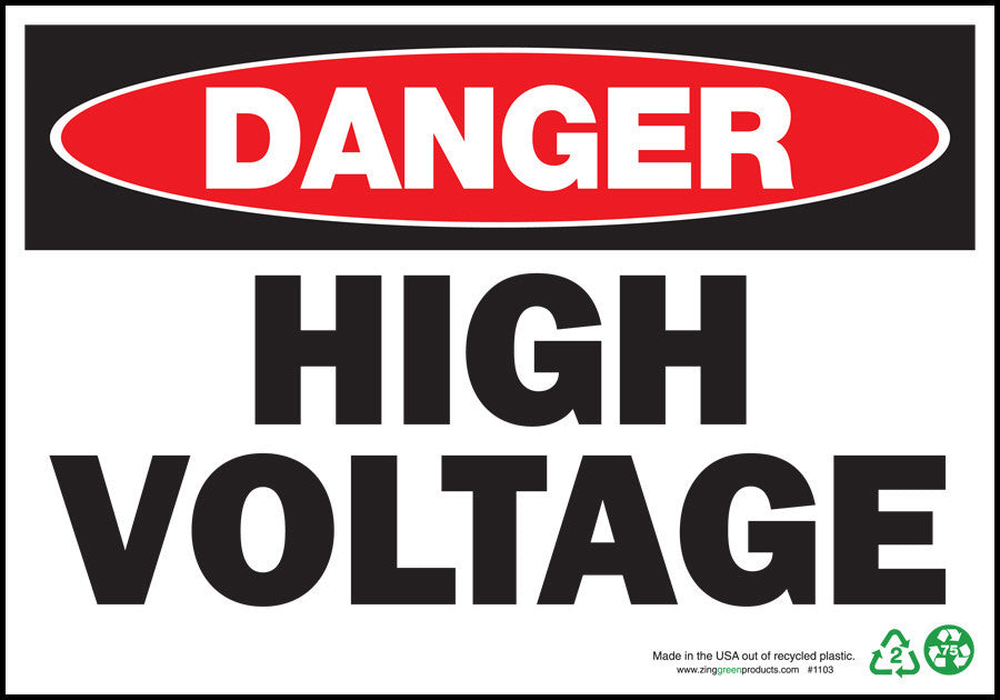 Danger High Voltage Sign