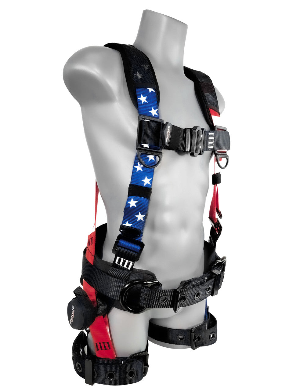 110CTB-ML-AM Frontline Fall 110CTB-S-AM 110CTB-AM American Style Full Body Harness with Aluminum Hardware and Suspension Trauma Straps – Polyurethane Worksite Safety & Industrial Supplies PPE