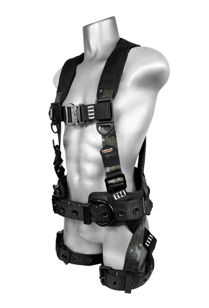 110CTB-ML-DC Frontline Fall 110CTB-S-DC 110CTB-DC Digital Camo Full Body Harness with Aluminum Hardware and Suspension Trauma Straps – Polyurethane Worksite Safety & Industrial Supplies PPE