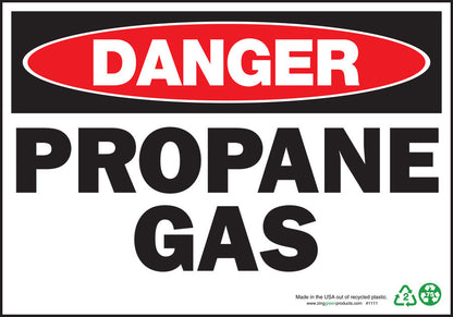 ZING Sign, Danger Propane Gas, 7X10, Adhesive - official Zing product image 2