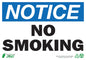 ZING Sign, Notice No Smoking, 7X10, Plastic - 1133