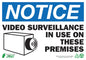 ZING Sign, Notice Video Surveillance, 7X10, Pl - 1143