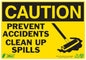 ZING Sign, Caution Clean Up Spills, 7X10, Sa - official Zing product image 1