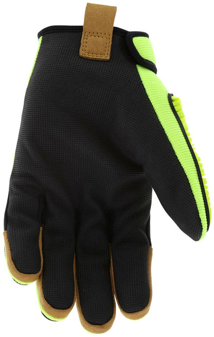 PD6901 - Predator® Mechanics Gloves - Hi-Visibility and Cut Resistant Work Gloves - Tire Tread TPR on Back, Fingers, and Thumb - 360° HyperMax® HPPE Cut Resistant Liner - MAXGrid™ Pattern Palm for Dry, Wet, or Oily Grip