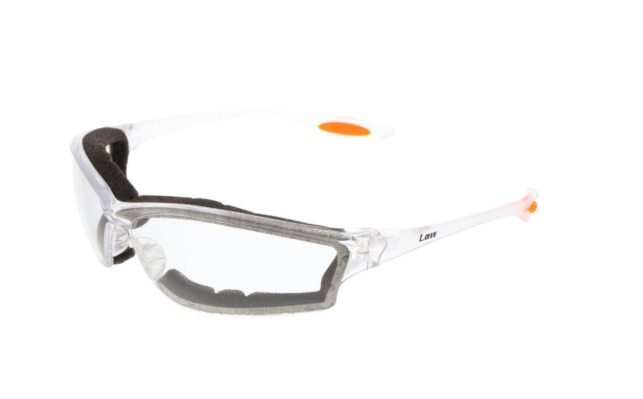 MCR Safety Law® LW3 Series - Foam Lined Safety Glasses - Soft Secure TPR Nose Piece and Temple Inserts - Dielectric Containing No Metal Pieces — manufacturer image 6