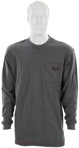 MCR Safety LST1G - MCR Safety FR Gear - Gray Flame Resistant FR Work Shirts - Lightweight Long Sleeve T-Shirt - Comfortable 100% FR Cotton Fabric - Provides CAT2 Protection
