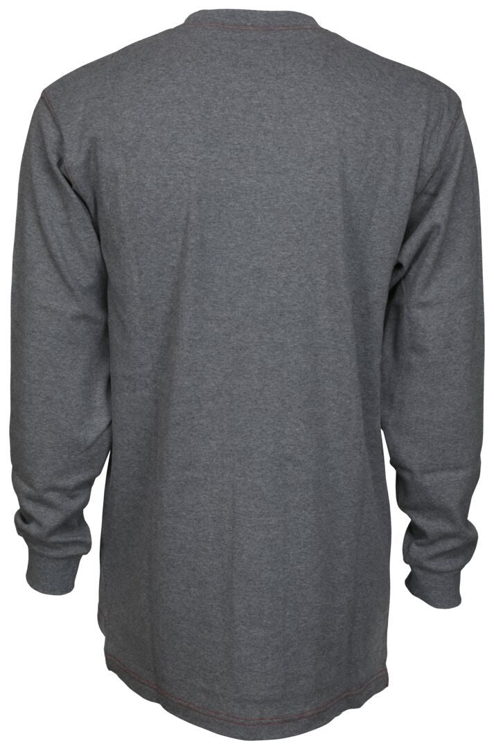 MCR Safety LST1G - MCR Safety FR Gear - Gray Flame Resistant FR Work Shirts - Lightweight Long Sleeve T-Shirt - Comfortable 100% FR Cotton Fabric - Provides CAT2 Protection — manufacturer image 6