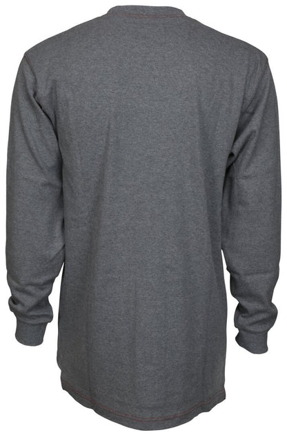 MCR Safety LST1G - MCR Safety FR Gear - Gray Flame Resistant FR Work Shirts - Lightweight Long Sleeve T-Shirt - Comfortable 100% FR Cotton Fabric - Provides CAT2 Protection — manufacturer image 6
