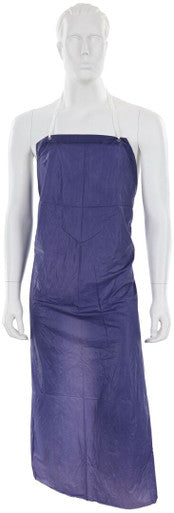 MCR Safety O63S5 - Blue Vinyl Apron - 6 mil Thickness - 35 Inch Width x 48 Inch Length - Sewn Edges - Light Protection Against Non-Hazardous Liquids and Sprays