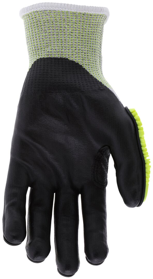 PD6952 - Predator® Mechanics Work Gloves - Hi-Visibility Impact Resistant Work Gloves - Cut Resistant HyperMax® HPPE Shell - Tire Tread TPR on Back, Fingers, and Thumb - Bi-polymer Coated Palm and Fingers - Reinforced Thumb Crotch for Prolonged Wear