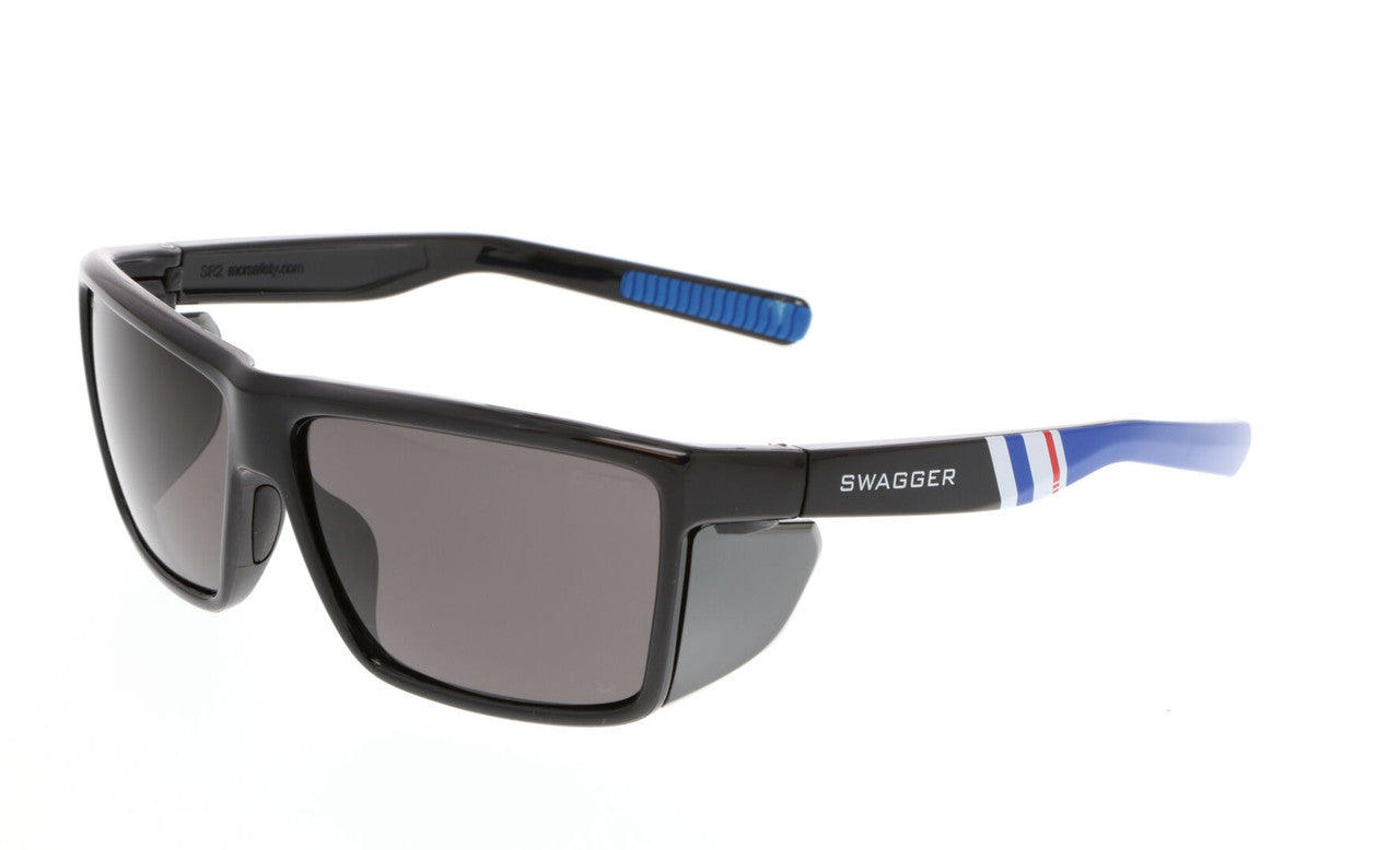 MCR Safety SR2 - Swagger® SR2 Series Safety Glasses - Soft TPR Nose Pad and Temple Ends - Detachable Side Shields — Sold by Pair — manufacturer image 18