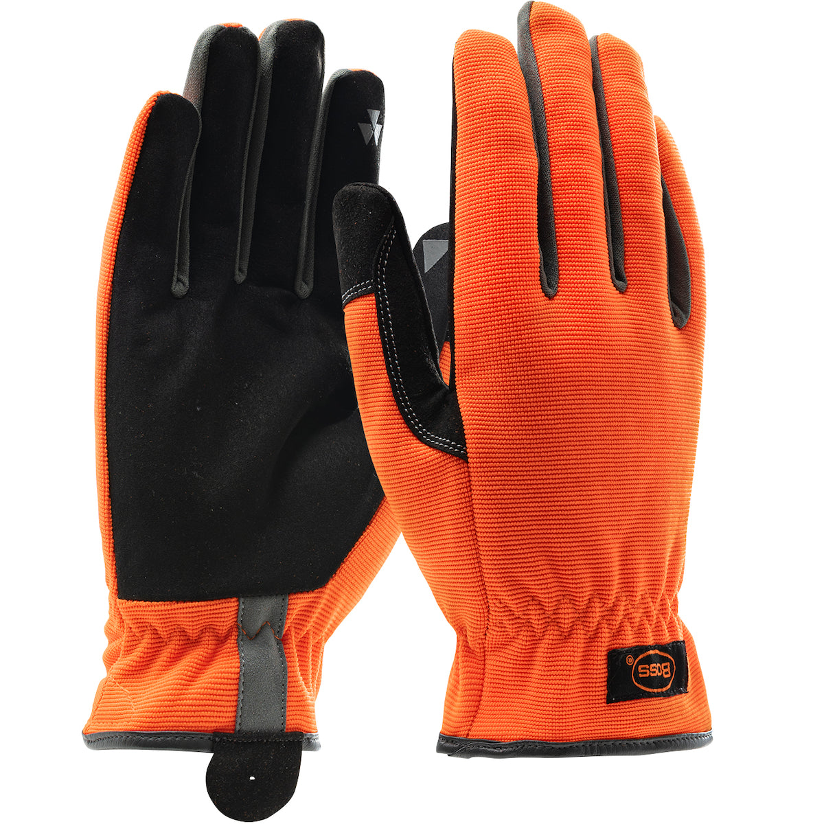 Boss®: Synthetic Leather Palm and Hi-Vis Fabric Back - P