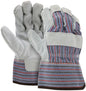 Split Cowhide Leather Palm Work Gloves, Safety Cuff, Wing Thumb