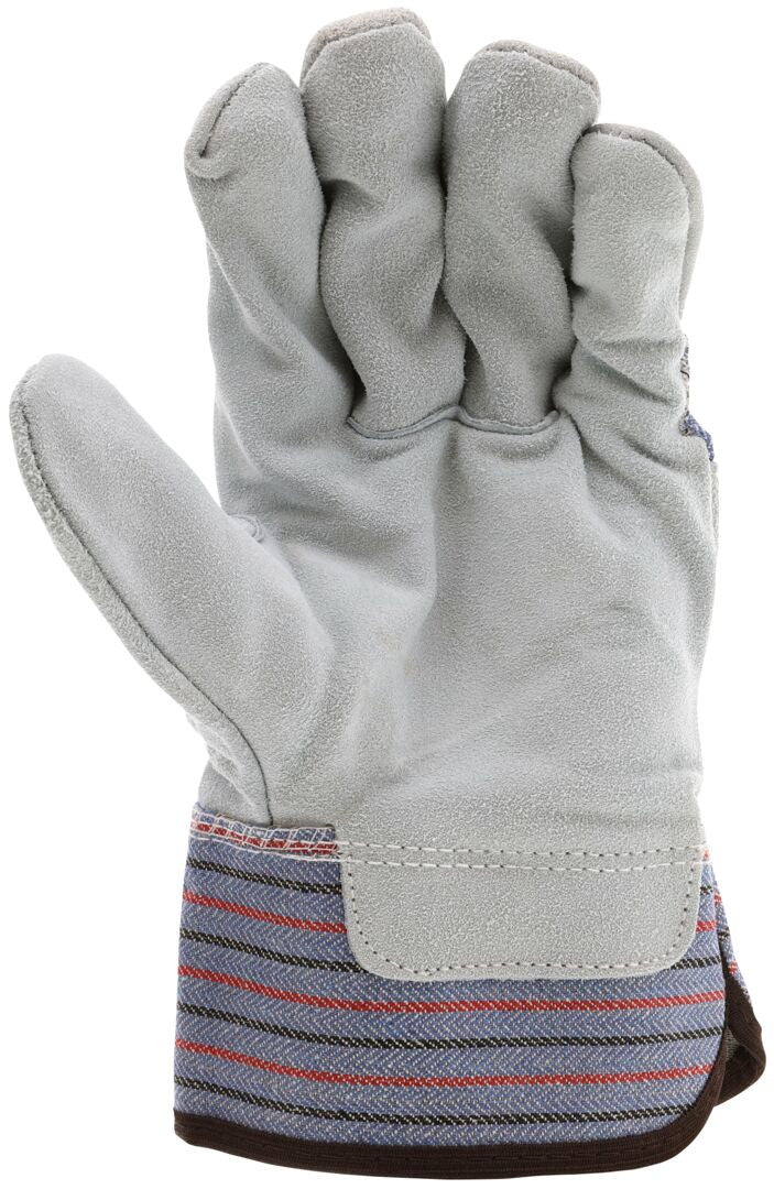 Split Cowhide Leather Palm Work Gloves, Safety Cuff, Wing Thumb