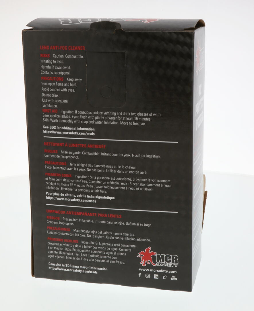 MCR Safety LCT - Lens Cleaning Towelettes - 100 Individually Wrapped Wipes per Box - 25 Boxes per Case - For Plastic, Polycarbonate, and Glass Lenses — manufacturer image 3