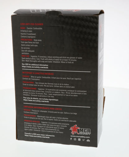 MCR Safety LCT - Lens Cleaning Towelettes - 100 Individually Wrapped Wipes per Box - 25 Boxes per Case - For Plastic, Polycarbonate, and Glass Lenses — manufacturer image 3