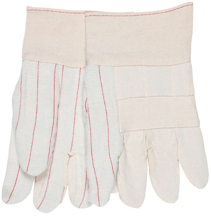 9124K - Hot Mill Work Gloves - 24-Ounce Cotton Fabric - 2.5-Inch Band Top - Knuckle Strap - Recycled Liner - Regular Weight - Heat Resistant Cotton Work Gloves