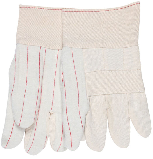 9124K - Hot Mill Work Gloves - 24-Ounce Cotton Fabric - 2.5-Inch Band Top - Knuckle Strap - Recycled Liner - Regular Weight - Heat Resistant Cotton Work Gloves