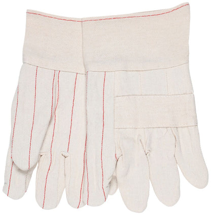 9124KI - Hot Mill Work Gloves - 24-Ounce Cotton Fabric - Nap-In - 2.5-Inch Band Top - Knuckle Strap - Recycled Liner - Regular Weight - Heat Resistant Cotton Work Gloves