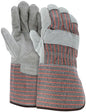 Split Cowhide Leather Palm Gloves, Gauntlet, 4.5-Inch Starched Safety Cuff