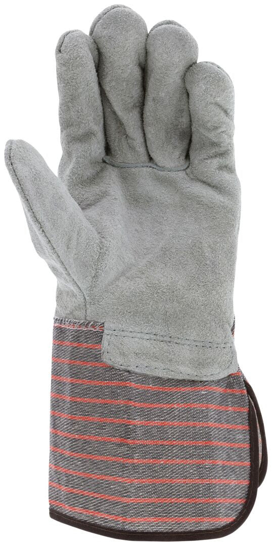Split Cowhide Leather Palm Gloves, Gauntlet, 4.5-Inch Starched Safety Cuff