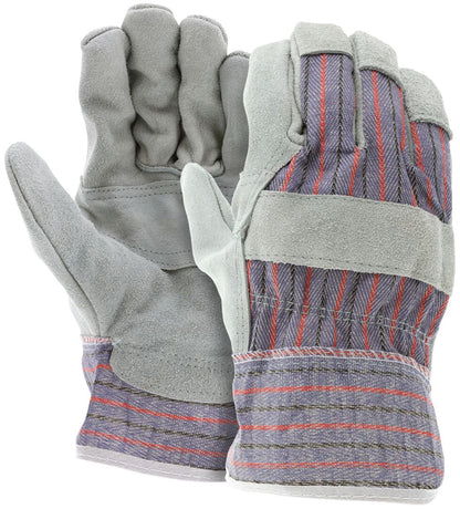 Split Cowhide Leather Palm Work Gloves, Safety Cuff, Wing Thumb