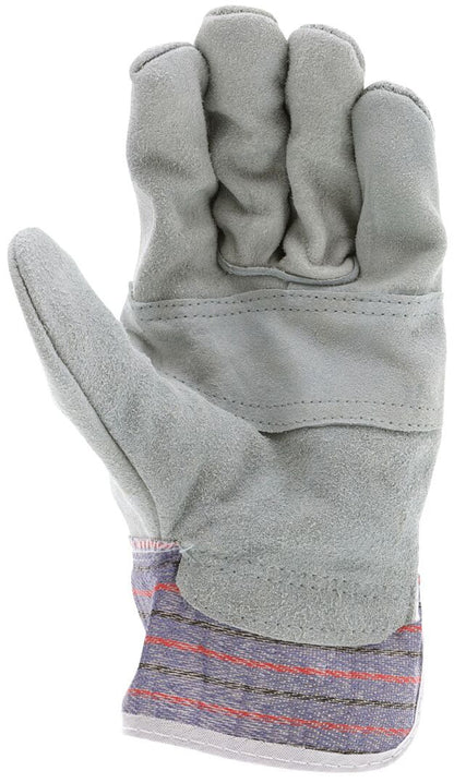 Split Cowhide Leather Palm Work Gloves, Safety Cuff, Wing Thumb