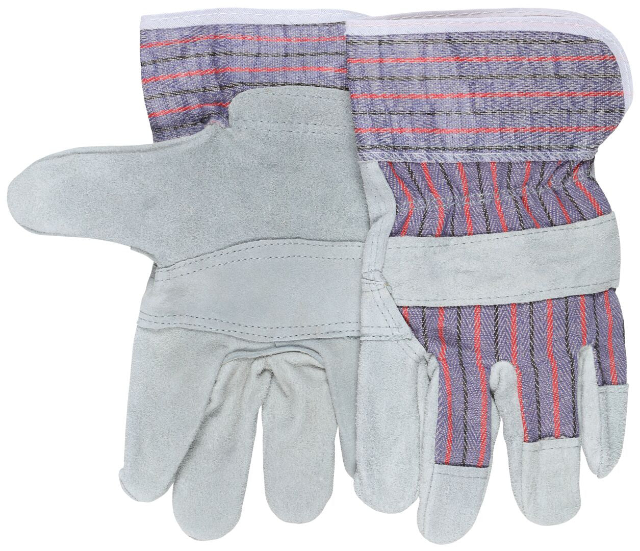 Split Cowhide Leather Palm Work Gloves, Safety Cuff, Wing Thumb