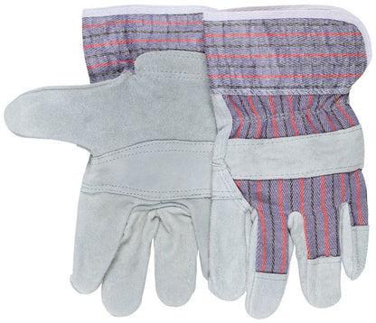 Split Cowhide Leather Palm Work Gloves, Safety Cuff, Wing Thumb
