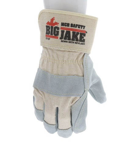 1715PL_ - 1715PL - 123075 - 360 - Leather palm work gloves – MCR Safety Group 1715P Big Jake® Series – double palm and finger