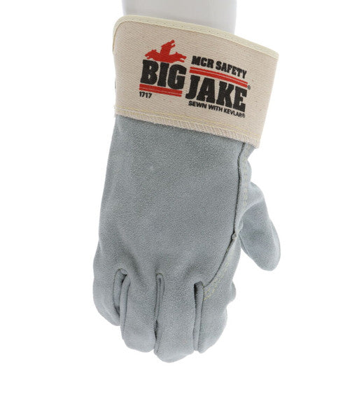 1717_ - 1717 - 123134 - 3601717 - Big Jake® Series - Premium A+ Grade Leather Palm Work Gloves - 2.75 Inch Rubberized Safety 