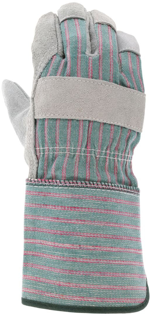 Split Cowhide Leather Palm Glove, Wing Thumb, Gauntlet Cuff
