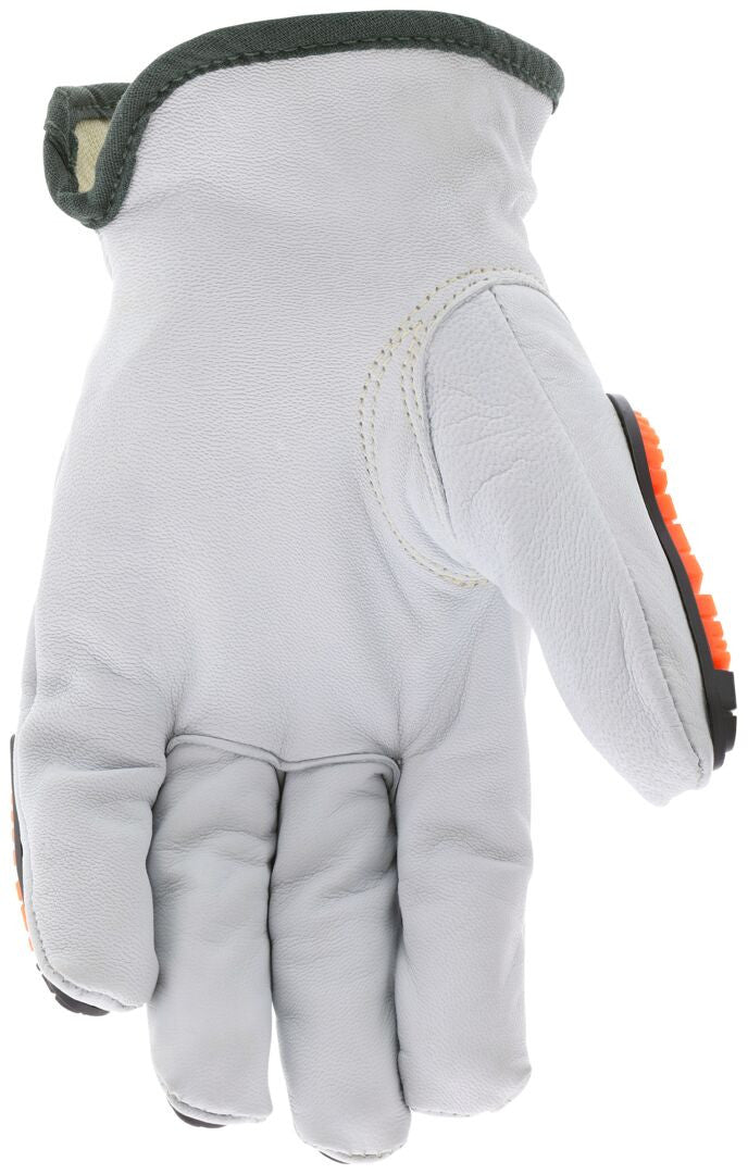 PD4971 - Predator® Mechanics Gloves - Goatskin Leather Drivers Work Gloves - Tire Tread TPR Back, Fingers, and Thumb - 360° Cut Resistant Liner - TPR Back Provides Level 2 Impact Protection