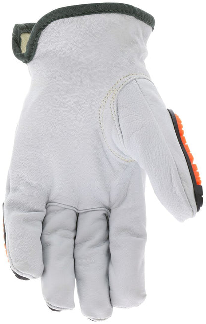 PD4971 - Predator® Mechanics Gloves - Goatskin Leather Drivers Work Gloves - Tire Tread TPR Back, Fingers, and Thumb - 360° Cut Resistant Liner - TPR Back Provides Level 2 Impact Protection
