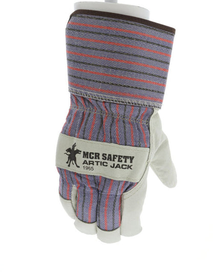 1965_ - 1965L - 123714 - 360 - Leather palm work gloves – MCR Safety Group 1965 Arctic Jack® – grain pigskin leather with The