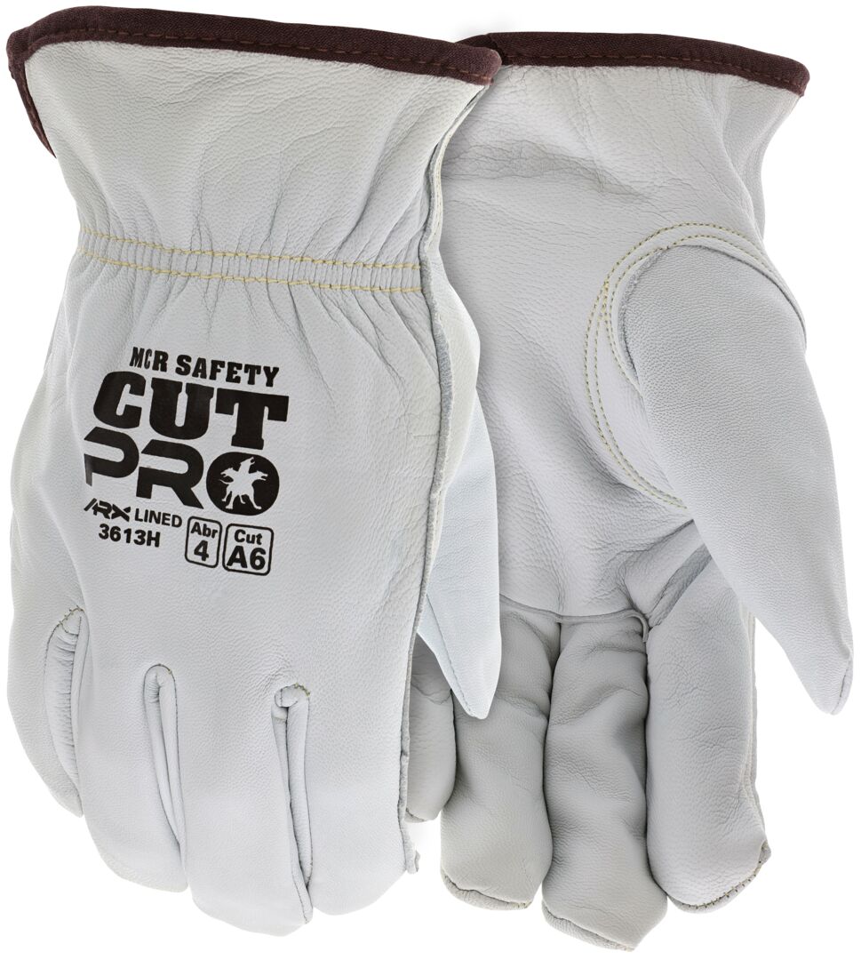 3613H - MCR Safety CutPro® - Goatskin Leather Drivers Work Gloves - Select B Grade Grain Goatskin Leather - Cut-Resistant ARX® Liner - Keystone Thumb - ARC rating of 40 cal/cm²