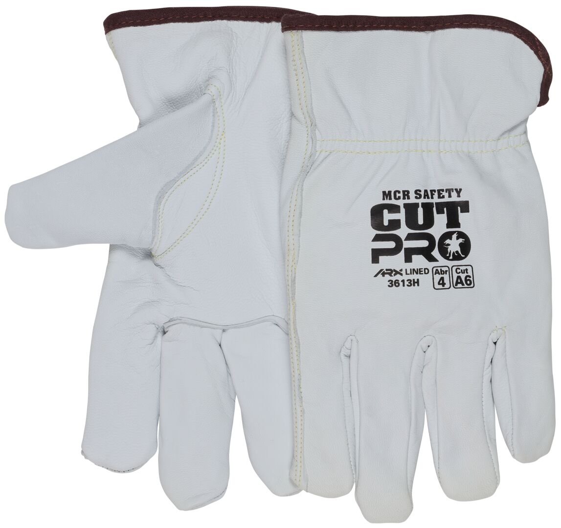 3613H - MCR Safety CutPro® - Goatskin Leather Drivers Work Gloves - Select B Grade Grain Goatskin Leather - Cut-Resistant ARX® Liner - Keystone Thumb - ARC rating of 40 cal/cm²