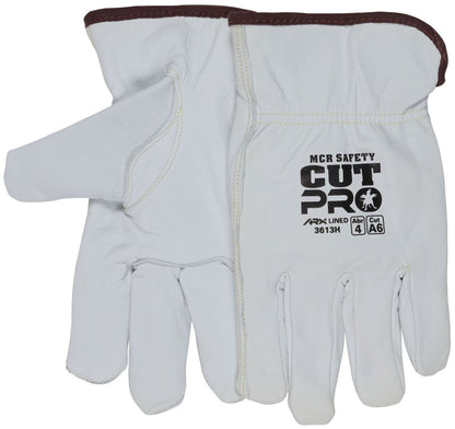 3613H - MCR Safety CutPro® - Goatskin Leather Drivers Work Gloves - Select B Grade Grain Goatskin Leather - Cut-Resistant ARX® Liner - Keystone Thumb - ARC rating of 40 cal/cm²